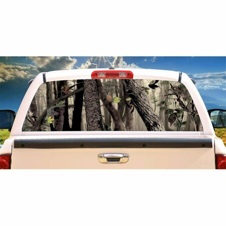 ENTRETENIMIENTO Tree Camo Rear Window Graphic Back SUV View Thru Vinyl Truck Decal EN2678454